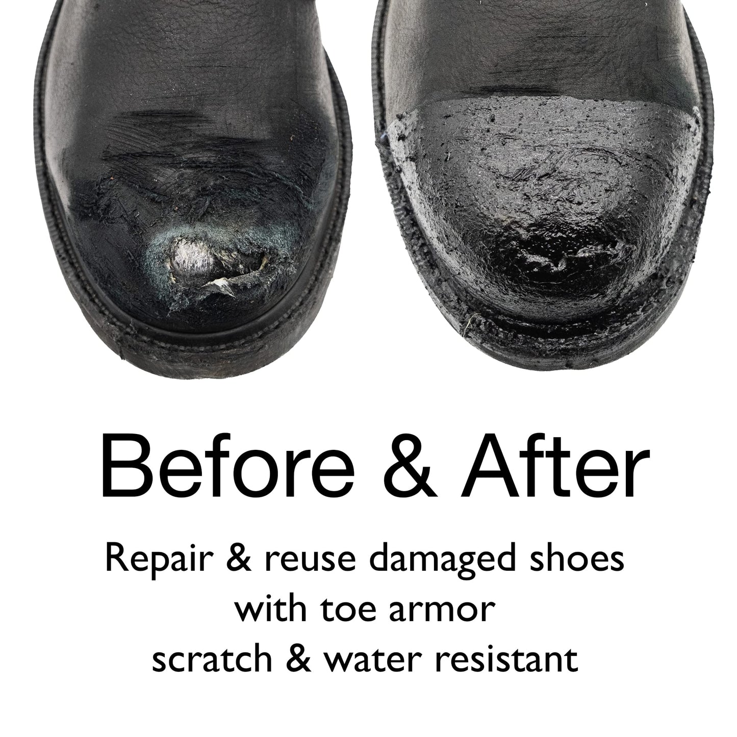 Leather Hero Toe Armor Boot Guard Brush on Work Boot Protector- Gives Your Boots Extra Life- 3oz (Black)