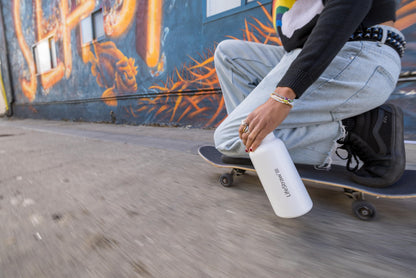 LifeStraw Go Series — Insulated Stainless Steel Water Filter Bottle for Travel and Everyday Use Removes Bacteria, Parasites and Microplastics, Improves Taste, 1L Aegan Sea