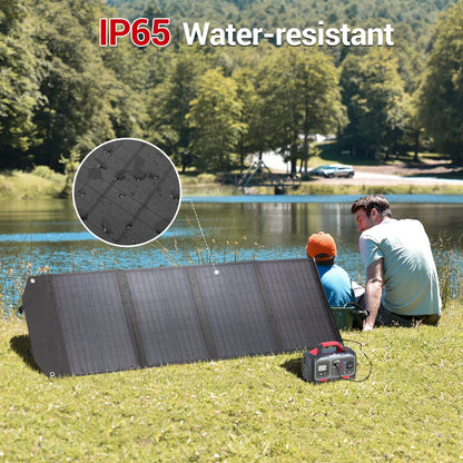 ROCKPALS SP003 100W Portable Solar Panel for Solar Generator and USB Devices, Compatible with Jackery/EF/Bluetti/Anker/Goal Zero Power Station, Foldable Solar Panel Charger for Outdoor Camping Travel