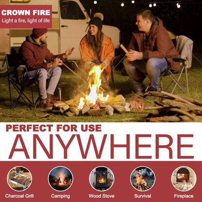 Fire Starter Cubes 64 Pcs - Fire Starters for Fireplace Indoor Outdoor Fire Pit, Chimney, BBQ Grill, Camping Fire, Wood Stove - Water Resistant and Safe Odorless Charcoal Starter - Camping Accessories