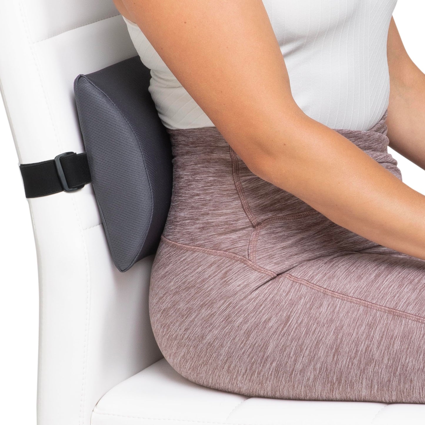 OPTP The Original McKenzie Slimline Lumbar Support – USA-Made Lower Back Support for Office Chair, Car Back Support, and Travel Lumbar Pillow. The Preferred Lumbar Cushion by Physical Therapists.