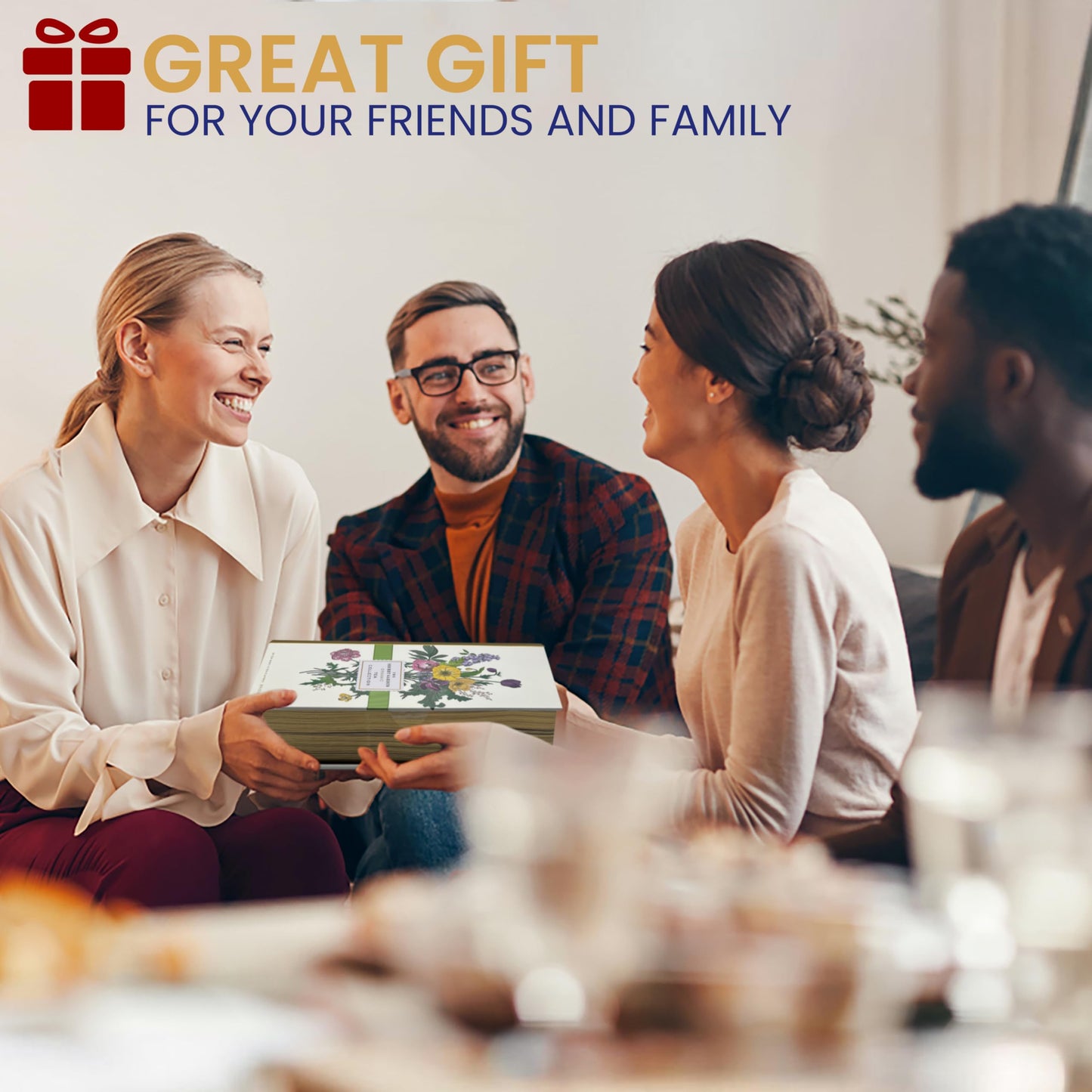 Premium Organic Tea Bag 80 Pack Sampler Designer Tin Book Gift Set 10 Per Flavor Assorted Variety Exotic Fruit Herbal Black And Green Teas Individually Wrapped (8 Flavors)