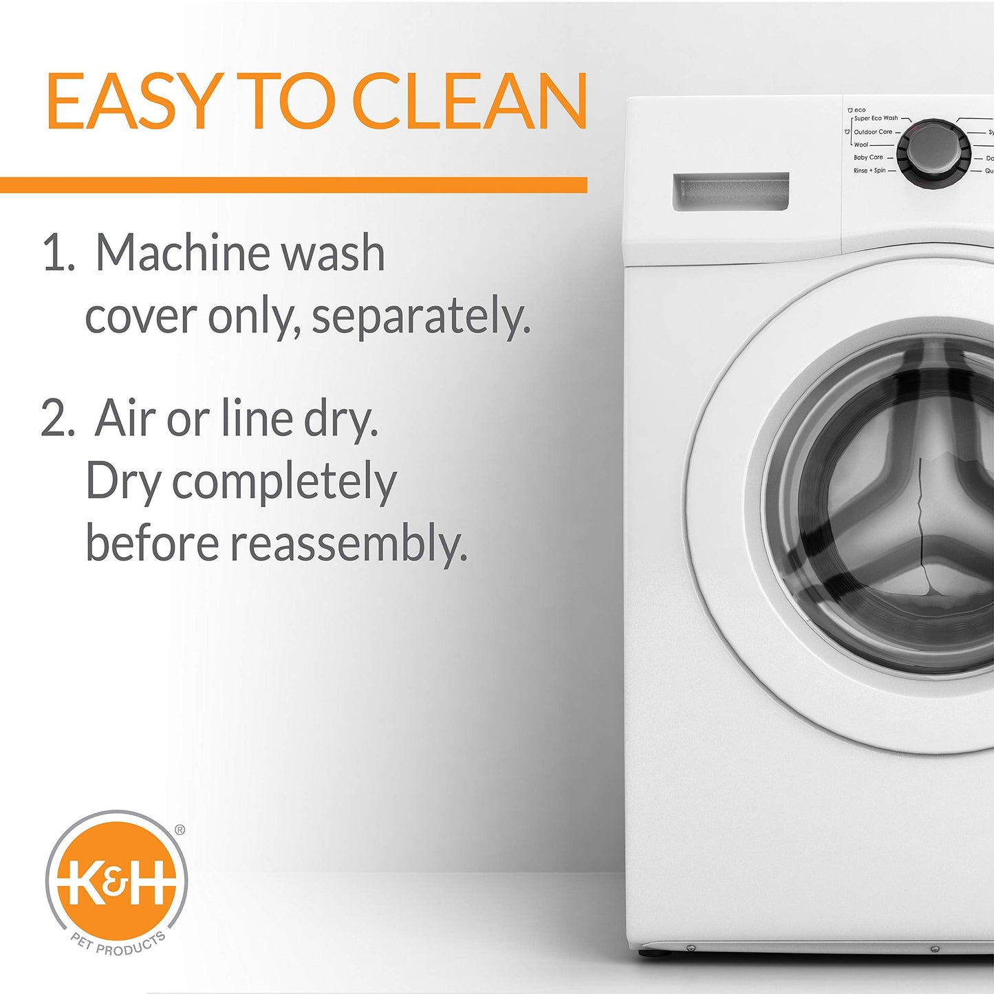 K&H Pet Products Lectro-Soft Outdoor Heated Dog & Cat Bed Replacement Cover, Fits K&H Lectro-Soft Large Beds (Heated Bed Sold Separately), Machine Washable Soft Fleece Cover - 36 X 25in