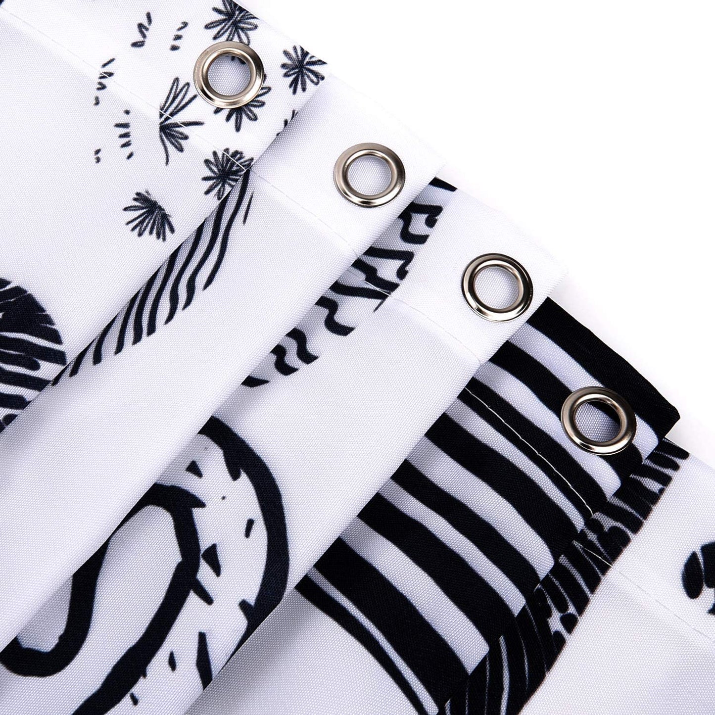 LIVILAN Cat Shower Curtain for Bathroom Cute Shower Curtain with 12 Hooks Kitten Animal Decorative Black and White Fabric Bath Curtain Gift for Cat Lovers Kids and Girls Machine Washable (72"W X 72"H)