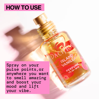 Pacifica Island Vanilla Perfume – Clean Vanilla Fragrance for Women - Warm Tropical Aroma - Long-Lasting Clean Beauty Non Toxic Scent, Vegan & Cruelty-Free, 1 oz Travel-Friendly Spray