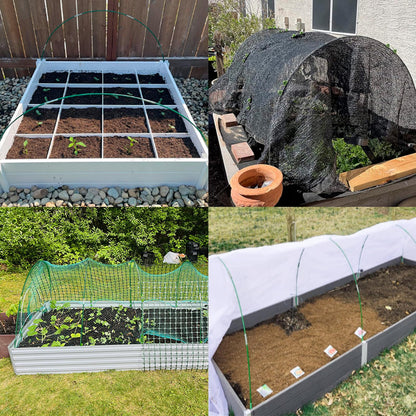 MAXPACE Greenhouse Hoops for DIY 2.7ft or Wider Grow Tunnel, Rust-Free Fiberglass Support Hoops Frame for Garden Fabric, Plant Support Garden Stakes, Gardening Supplies, 25pcs