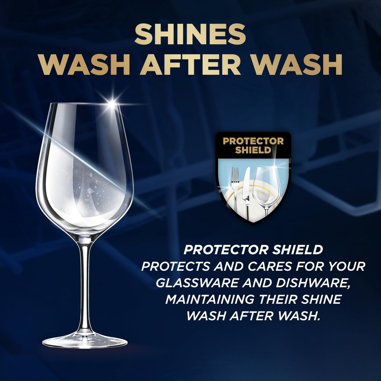 Finish Ultimate Infinity Shine Dishwasher Pods, No Pre-Rinse Dishwasher Detergent Soap Removes Burnt-On Stain, with Protector Shield & CycleSync Technology, Degreasing & Scrubbing Power, 62 Count