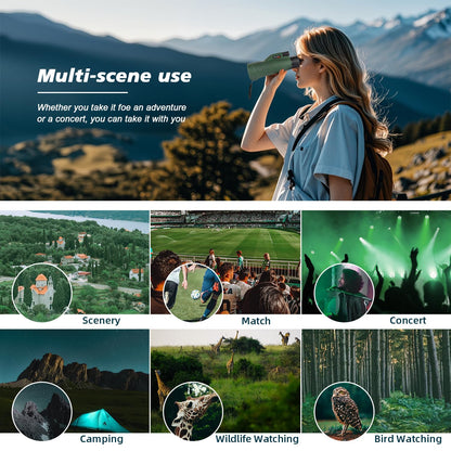 Pankoo 12x60 HD Monocular Telescope for Adults | Comes with Smartphone Adapter Tripod Hand Strap | Suitable for Bird Watching Sports Hiking Traveling