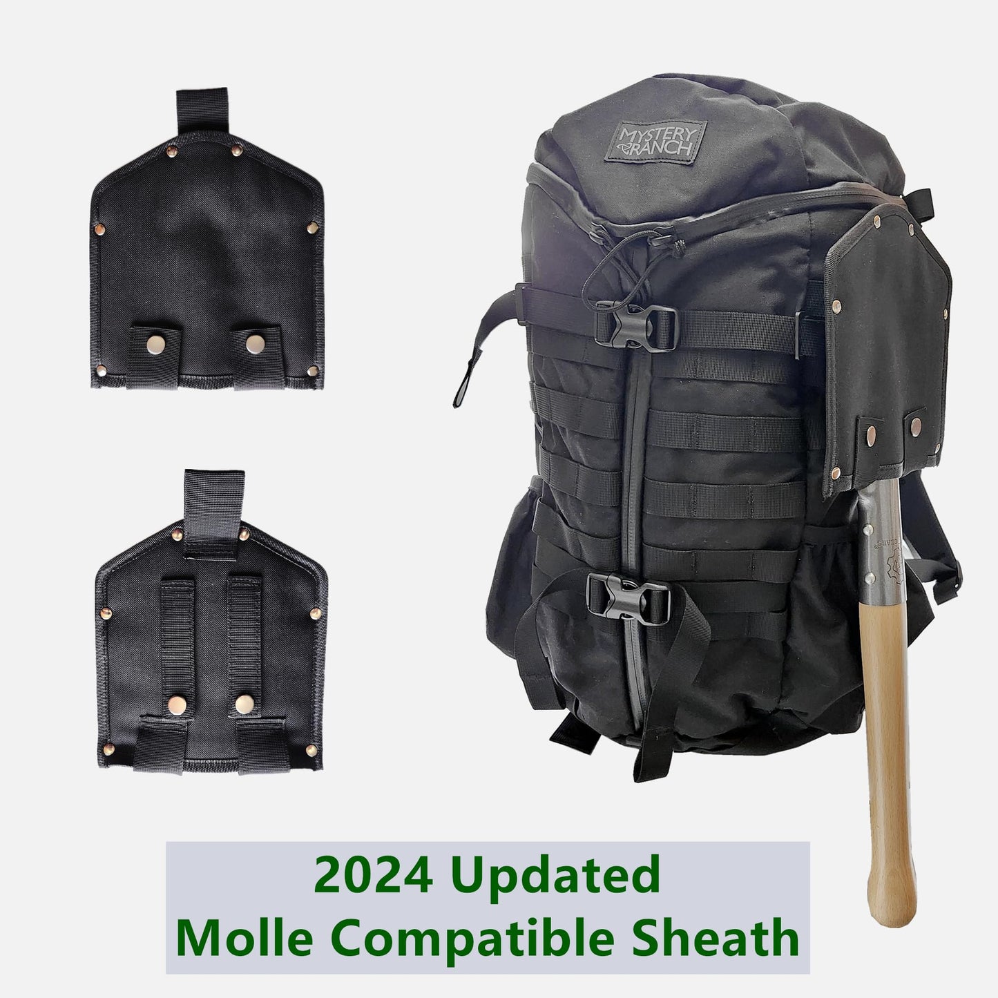 Mastiff Gears® Battle Wolf Shovel, Remodeled Sapper Shovel with Hardwood Handle, for Camping, Hiking, Fishing, Self-Defence and Emergency