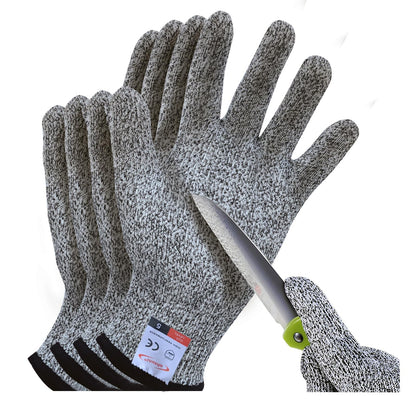 ohsuni Cut Resistant Gloves - 2 Pairs of Food Grade Kitchen Gloves for Cutting, Oyster Shucking, Fish Cleaning, Carving Wood and Gardening (Medium)