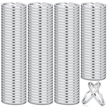 Paxcoo 100 Pack Keyrings, Split Key Rings Bulk for Keychain and Crafts (1 Inch)