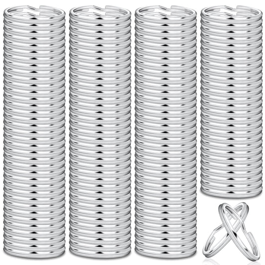 Paxcoo 100 Pack Keyrings, Split Key Rings Bulk for Keychain and Crafts (1 Inch)
