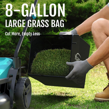 (2025 Model) YARDCARE 36V Brushless Cordless Lawn Mower with 2X4.0Ah Batteries, LED Display Screen, Electric Lawnmower with 5-Position Height Adjustment, 8 Gallon Grass Bag, Charger