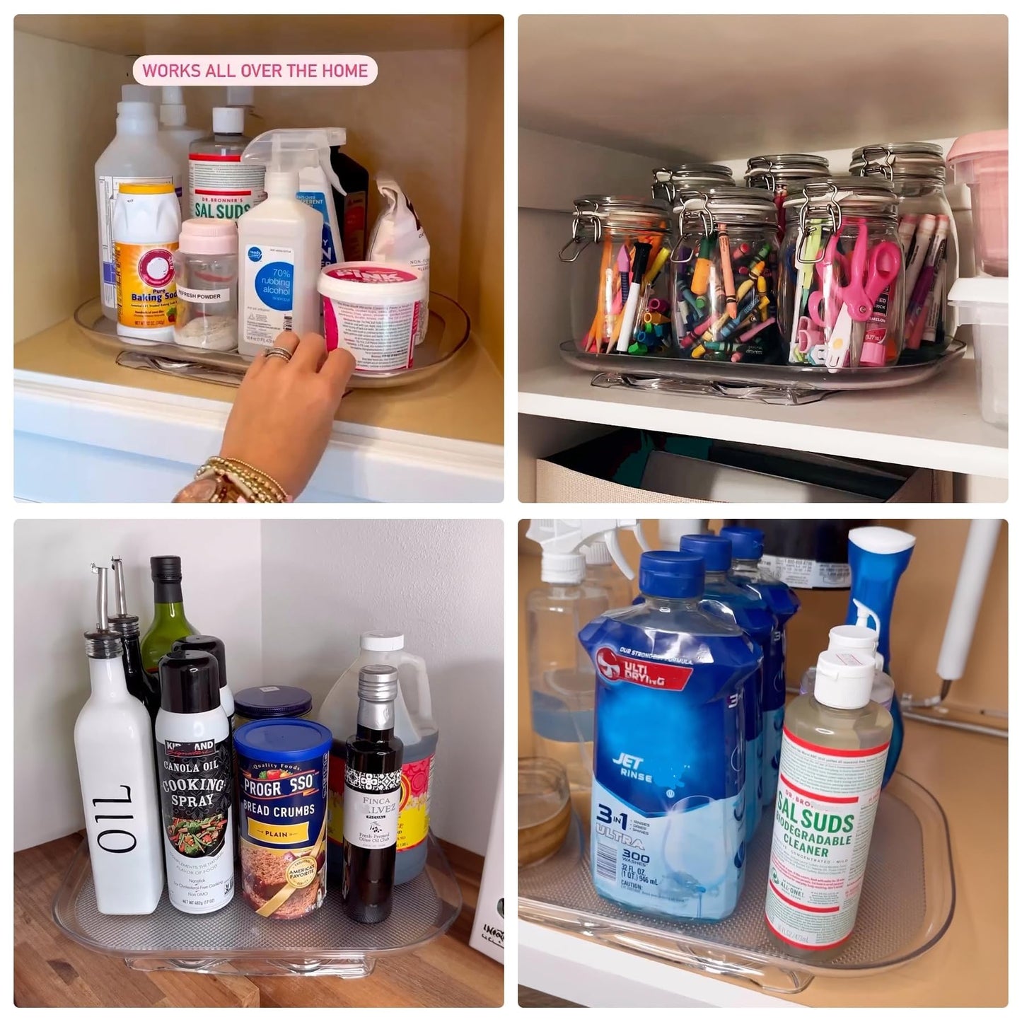 LAMU Lazy Susan Organizer 14.56''x11'' for Refrigerator Organizers and Storage Fridge Organization, Turntable Condiment Organizer for Kitchen, Table Top, Cabinet, Pantry, Countertop, 1 Pack