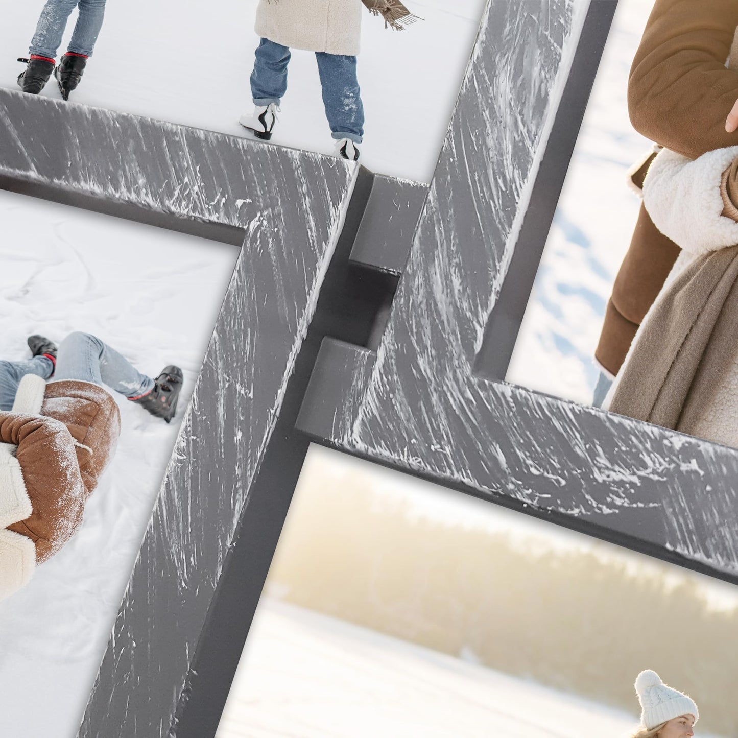 J.M.Deco Collage Picture Frames for Wall Decor, 21-Opening Reunion Family Friends Picture Frame Set, Photo Frames for Living Room Bedroom, Gallery Puzzle Collage Wall Hanging for 4x6, Mother's Day Gift, Ashes