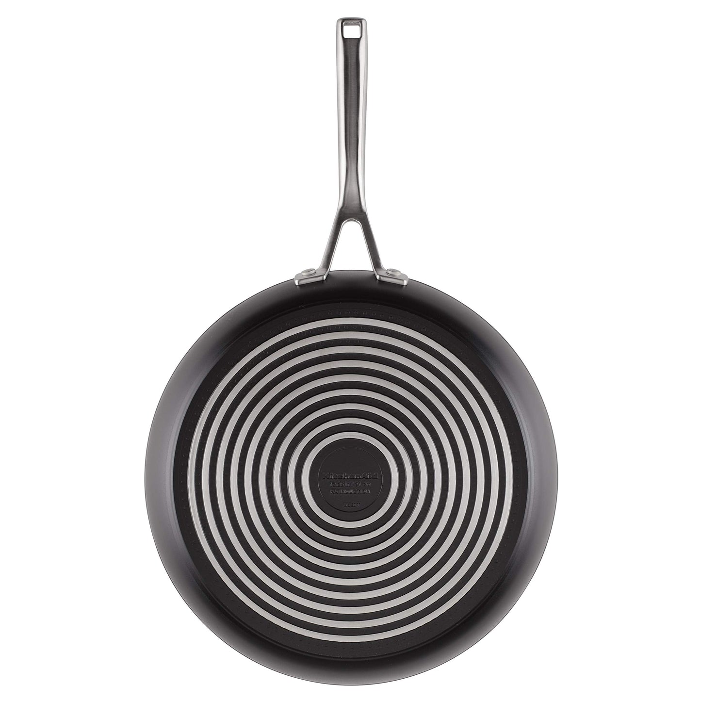 KitchenAid Hard Anodized Induction Nonstick Fry Pan/Skillet with Lid, 12.25 Inch, Matte Black