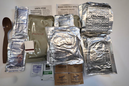 Ready to Eat Meals 3 Pack Military, Emergency Food Supplies, Long-Lasting Meals , Military-Style Rations, Survival Food Kits, Non-perishable Meals, Disaster Preparedness Food, Field Ready Meals - Meals Are Assorted Flavors