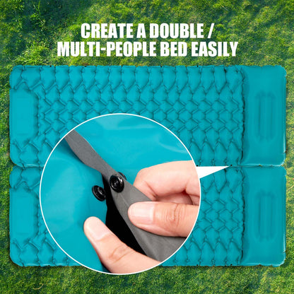 AKSOUL Camping Sleeping Pad with Pillow: Extra Thick 3.9 inch Ultralight Self Inflating Air Mat, Compact Lightweight Insulated Inflatable Sleep Mattress for Backpacking, Camp, Hiking, Tent