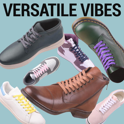 Miscly Flat Waxed Cotton Shoe Laces for Boots, Sneakers, and Shoes – Multiple Lengths and Colors Available (45", Dark Brown)