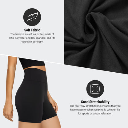 GYMGUN High Waisted Biker Shorts for Women Fitness-Tummy Control Workout Summer Yoga Shorts Gym Athletic Running