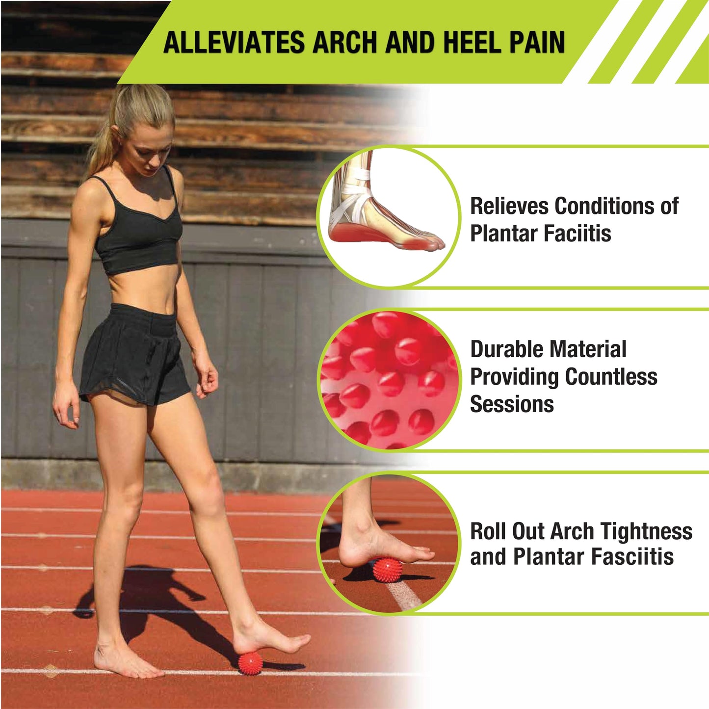 Pro-Tec Athletics High Density Spiky Massage Ball, Red