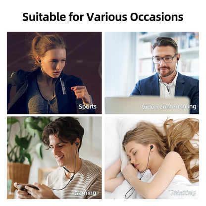 MORMOQUE EP-06 Wired Earbuds in-Ear Earphones,Build-in Microphone Noise Isolating Headphones,3.5mm Jack 4.9ft Long Cord Ear Buds,HD Bass Audio,with 6 Ear Tips,for Smartphones/Laptop/Computer Etc-Black