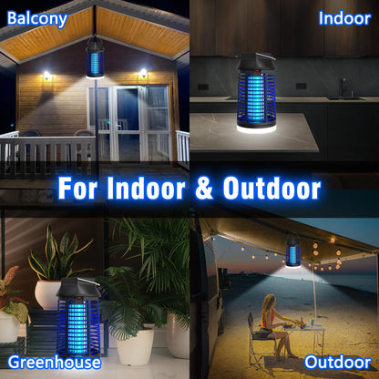 Remote Control Bug Zapper, Outdoor & Indoor Electric Mosquito Killer with LED Light, Waterproof Fly Trap & Insect Catcher, Plug-in Insect Repellent for Outside, Patio, Garage, Home, and Garden