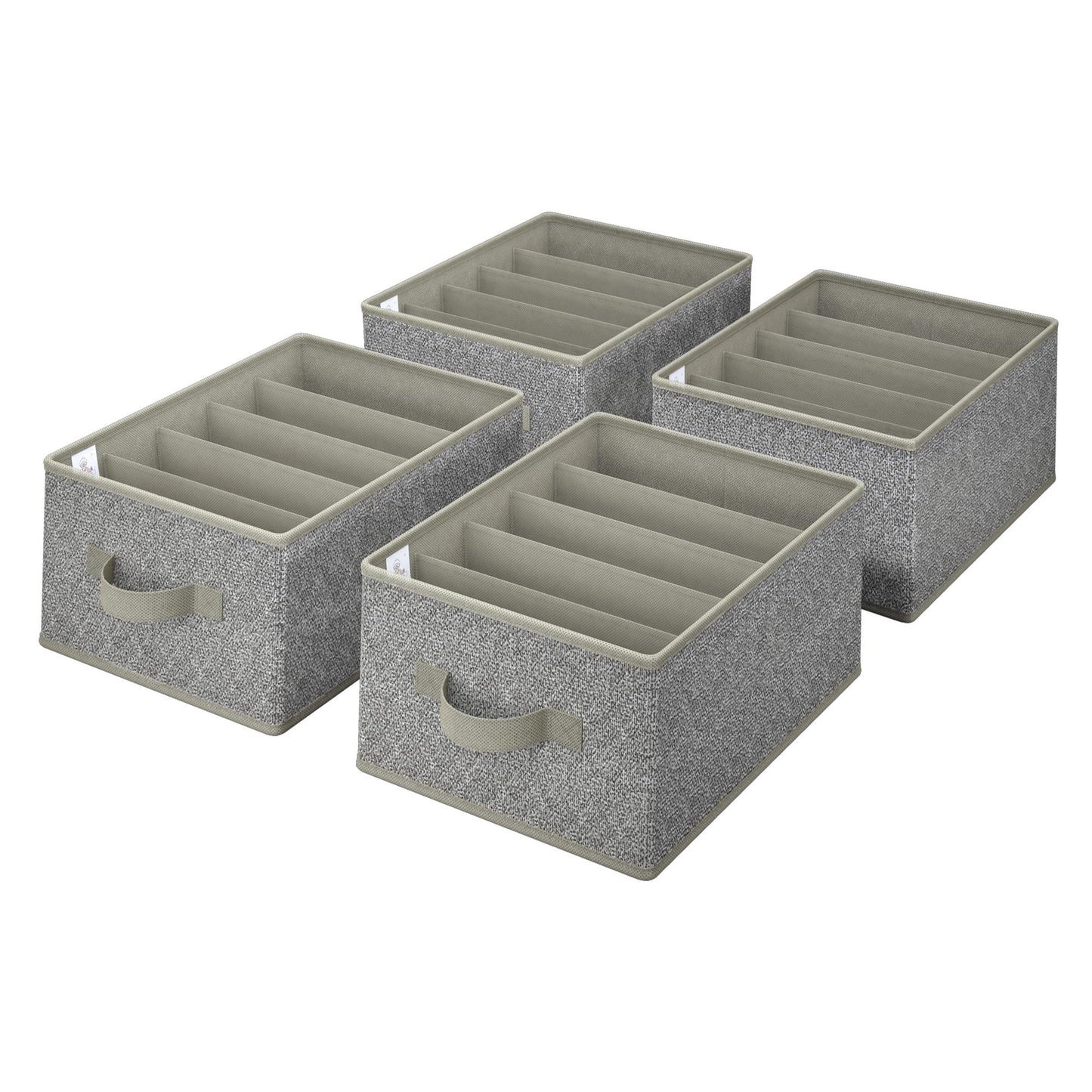 GRANNY SAYS Pants Jeans Organizer for Closet, Wardrobe Clothes Organizer, Clothes Drawer Organizers, Clothing Storage for Tshirts, Pants, Sweaters, Gray, 4-Pack