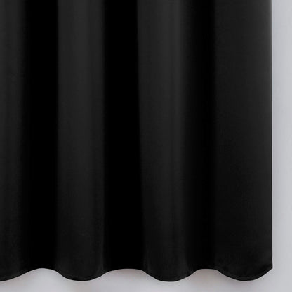 LEMOMO Blackout Curtains 52 x 84 inch Black Curtains Set of 2 Panels Thermal Insulated Room Darkening Bedroom Curtains