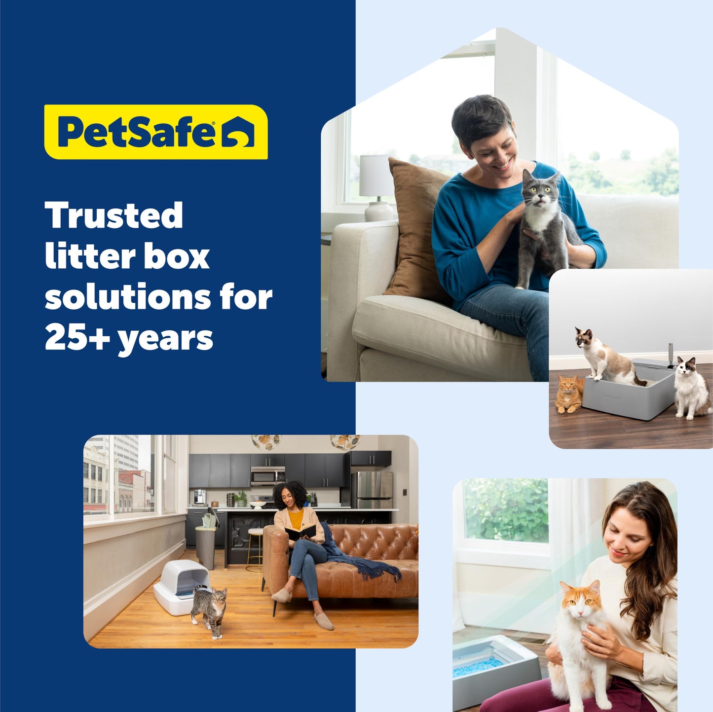 PetSafe ScoopFree Crystal Pro Self-Cleaning Automatic Litter Box - Uncovered Motion-Sensing Cat Box with Integrated Health Counter - Includes 1 Disposable Crystal Litter Tray