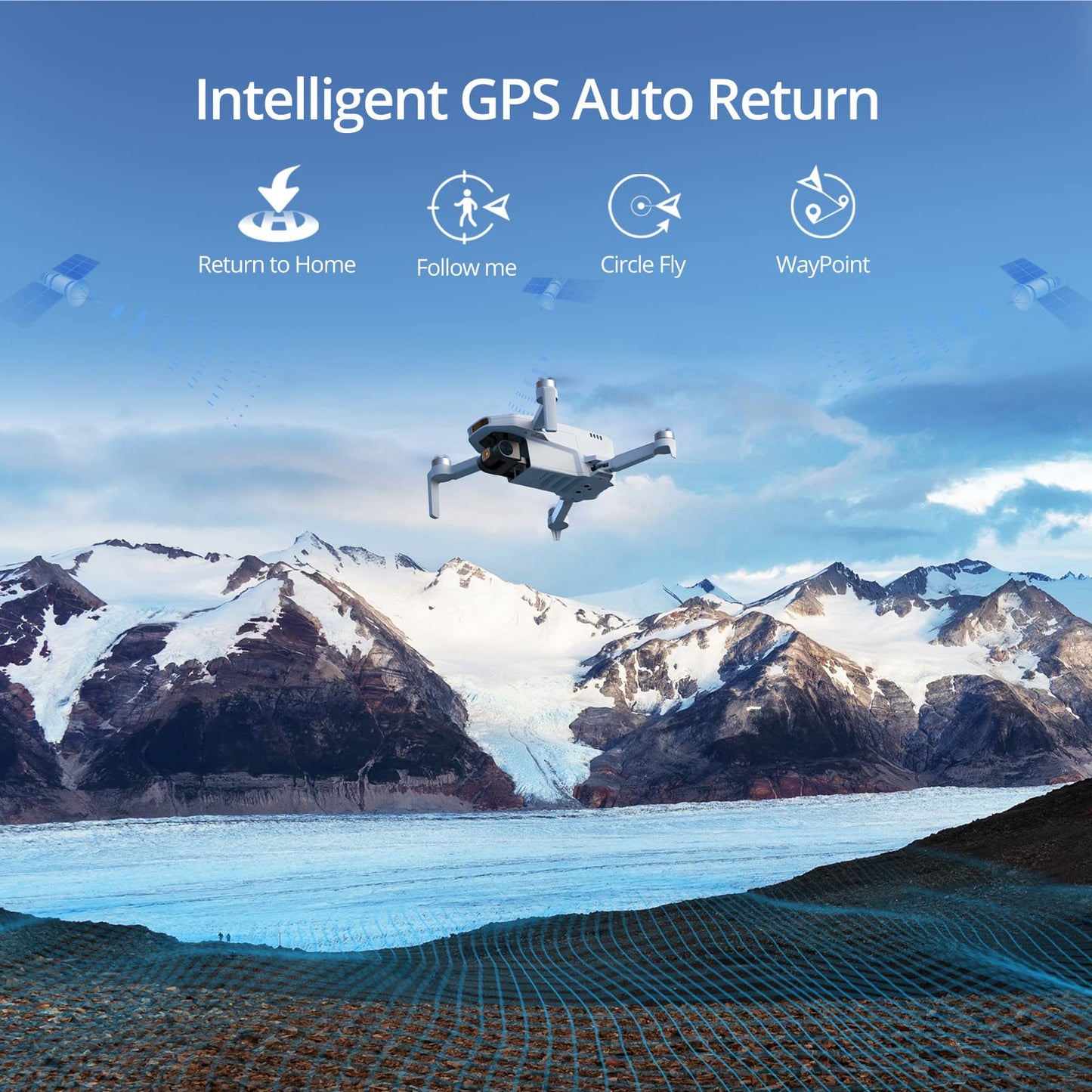 Potensic ATOM SE GPS Drone with 4K EIS Camera, Under 249g, 62 Mins Flight, 4KM FPV Transmission, Brushless Motor, Max Speed 16m/s, Auto Return, Lightweight and Foldable Drone for Adults Beginner