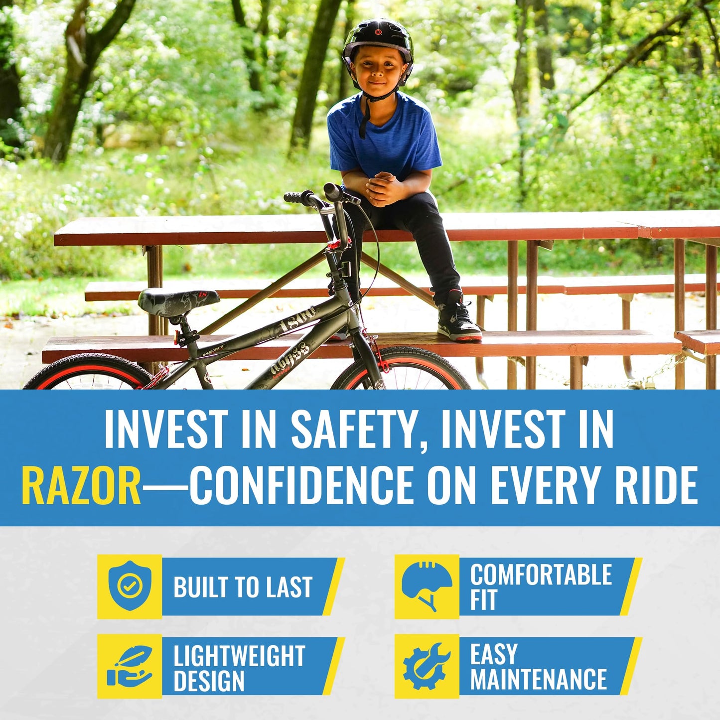 Razor V-17 Youth Multi-Sport Helmet, Gloss Black