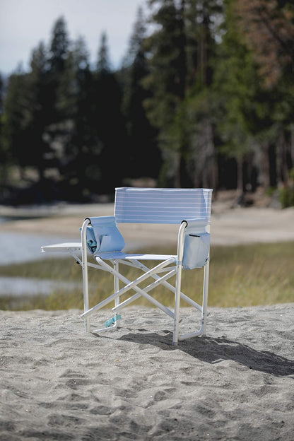 PICNIC TIME ONIVA - Outdoor Directors Chair with Side Table - Beach Chair for Adults - Camping Chair with Table