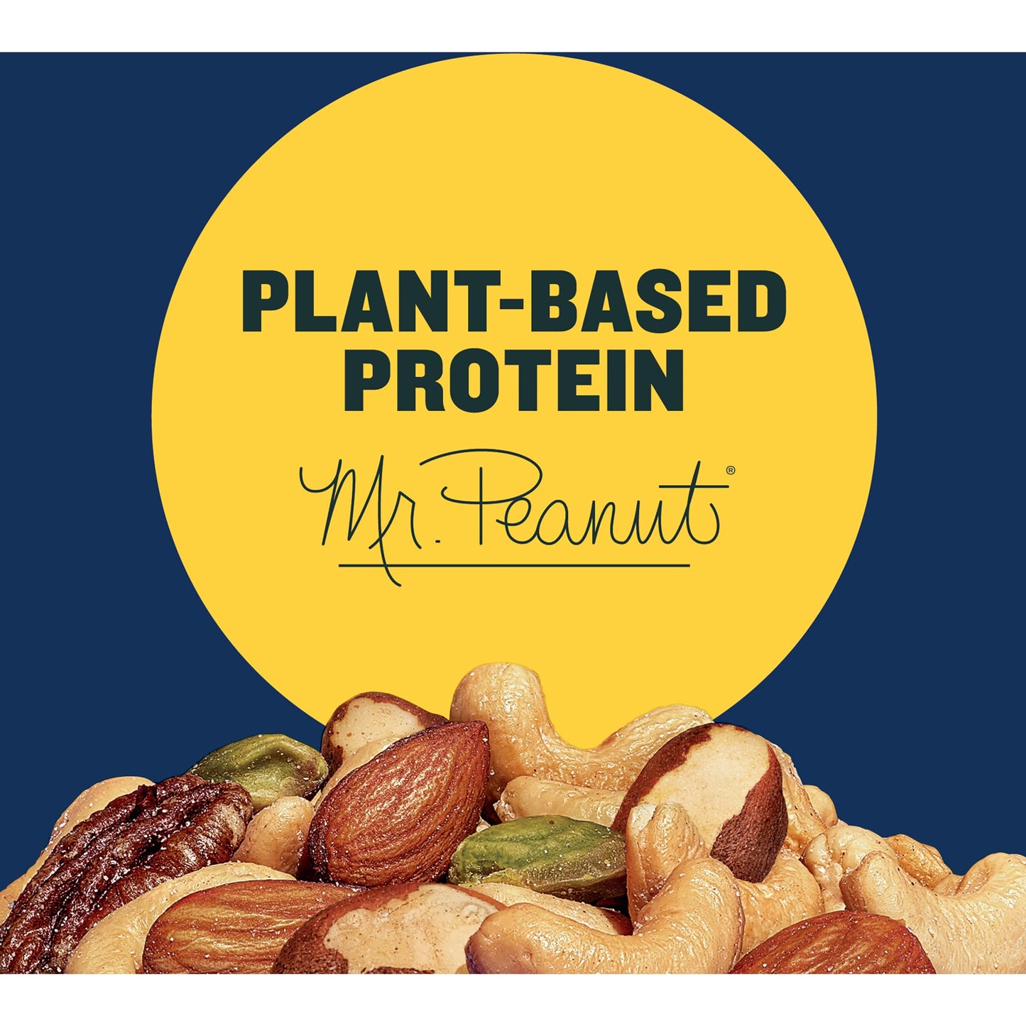 PLANTERS Deluxe Mixed Nuts, Cashews, Almonds, Pecans, Pistachios, Hazelnuts, Roasted with Sea Salt, Party Snacks, Plant-Based Protein Nut Mix, Snacks for Adults, After School Snack Mix, 27oz