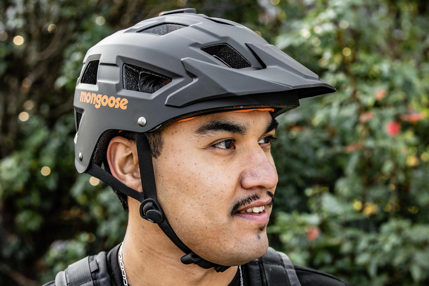 Mongoose Capture Adult Bike Helmet, Ages 14+, Built-in Camera Mount, Durable ABS Shell, Vents for Airflow, Adjustable Fit, Full-Range Internal Pads, Go-Pro Compatible, Helmet for Adults