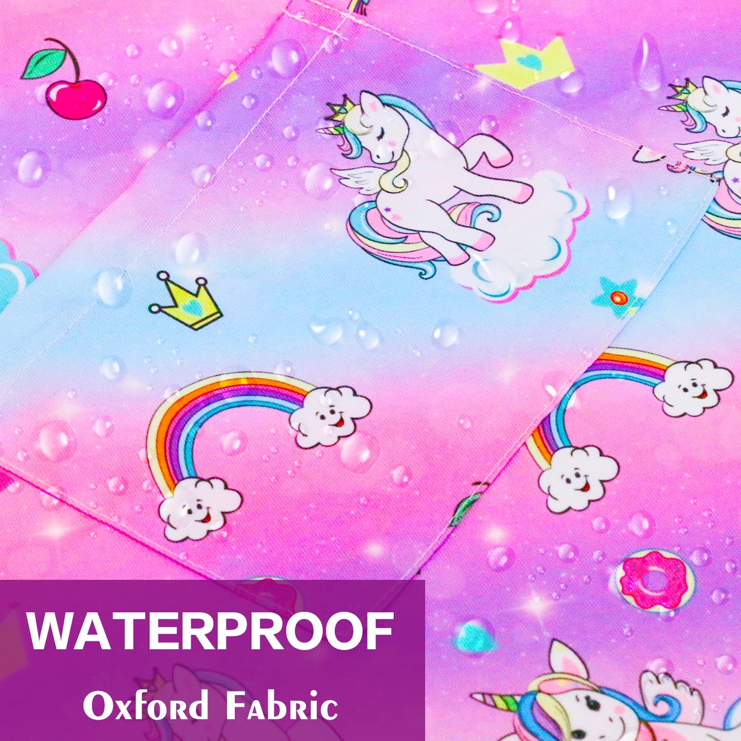 PASHOP 2 Pack Kids Apron Rainbow Unicorn Aprons With Pockets for Girls Boys Toddler Apron for Painting Cooking Baking