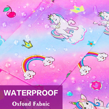 PASHOP 2 Pack Kids Apron Rainbow Unicorn Aprons With Pockets for Girls Boys Toddler Apron for Painting Cooking Baking