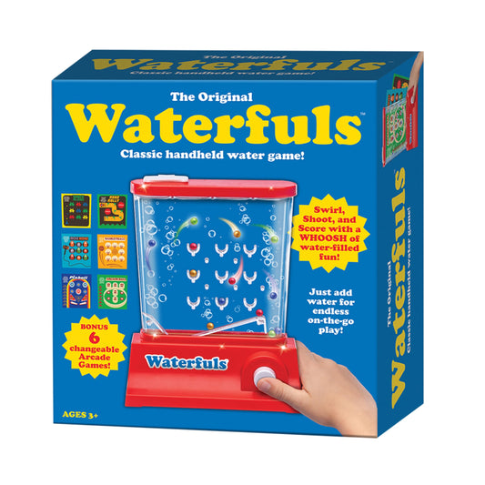 Original Waterfuls Classic Handheld Water Games – Kids Games, Retro Travel Games, Fidget Toys for Kids, Autism Toys, 6 Interchangeable Back Panels, Screen Free Play, Portable, Ages 3+