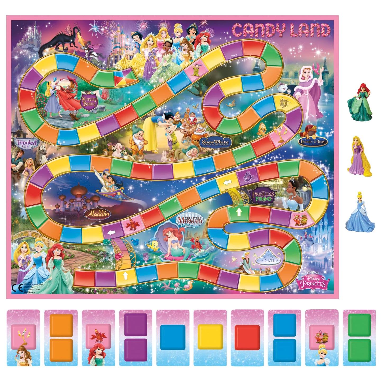 Hasbro Gaming Candy Land Disney Princess Edition Board Game, Preschool Games for 2 to 3 Players, Family Games for Kids Ages 3 and Up (Amazon Exclusive)