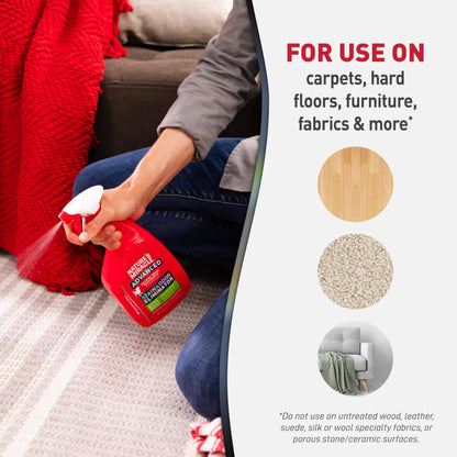 Nature’s Miracle Advanced Stain and Odor Eliminator Dog Spray, Fresh Scent, Severe Mess Enzymatic Formula For Tough Pet Messes, 32 Ounces