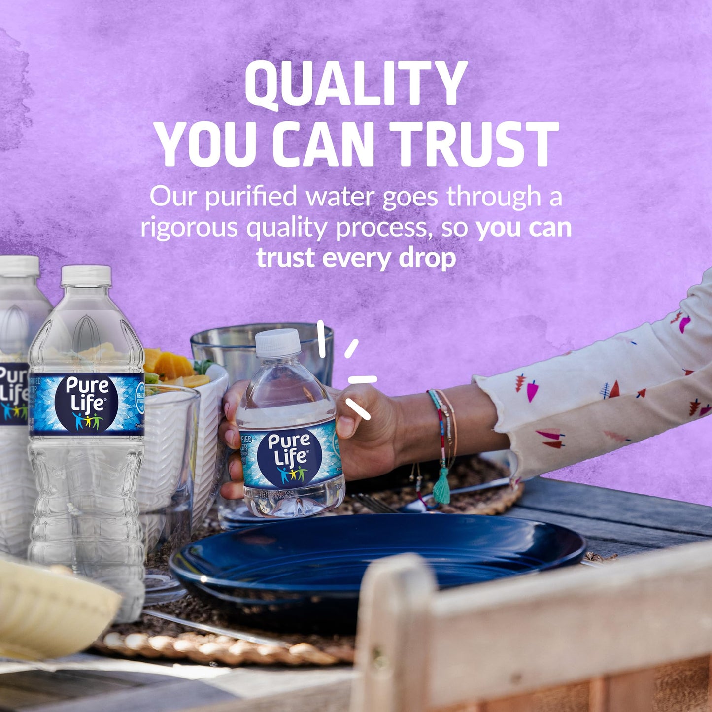 Pure Life Purified Water Bottles, 24 Pack - Still Bottled Water Enhanced with Minerals for a Crisp Taste, Plastic Bottles - 16.9 Fl Oz