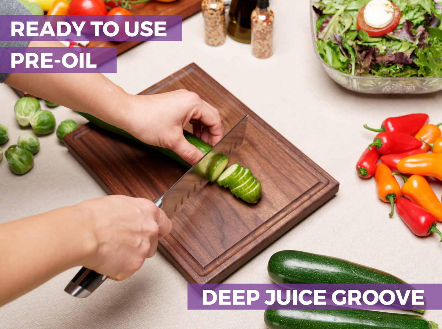 Personalized Cutting Board - Custom Engraved Wood Charcuterie Board - Best Wedding Gift Idea for Couples (Bride & Groom), Newlyweds - Handcrafted in USA from Premium Hardwood 002