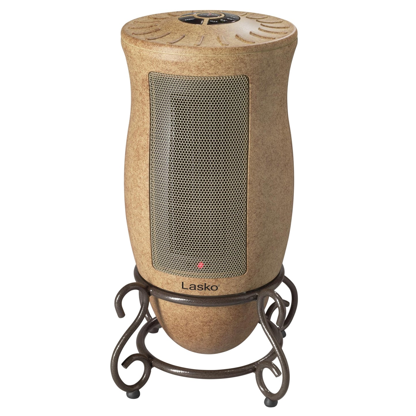 Lasko Oscillating Designer Series Ceramic Space Heater for Home with Adjustable Thermostat, Timer and 2-Speeds, 16 Inches, 1500W, Beige, 6405