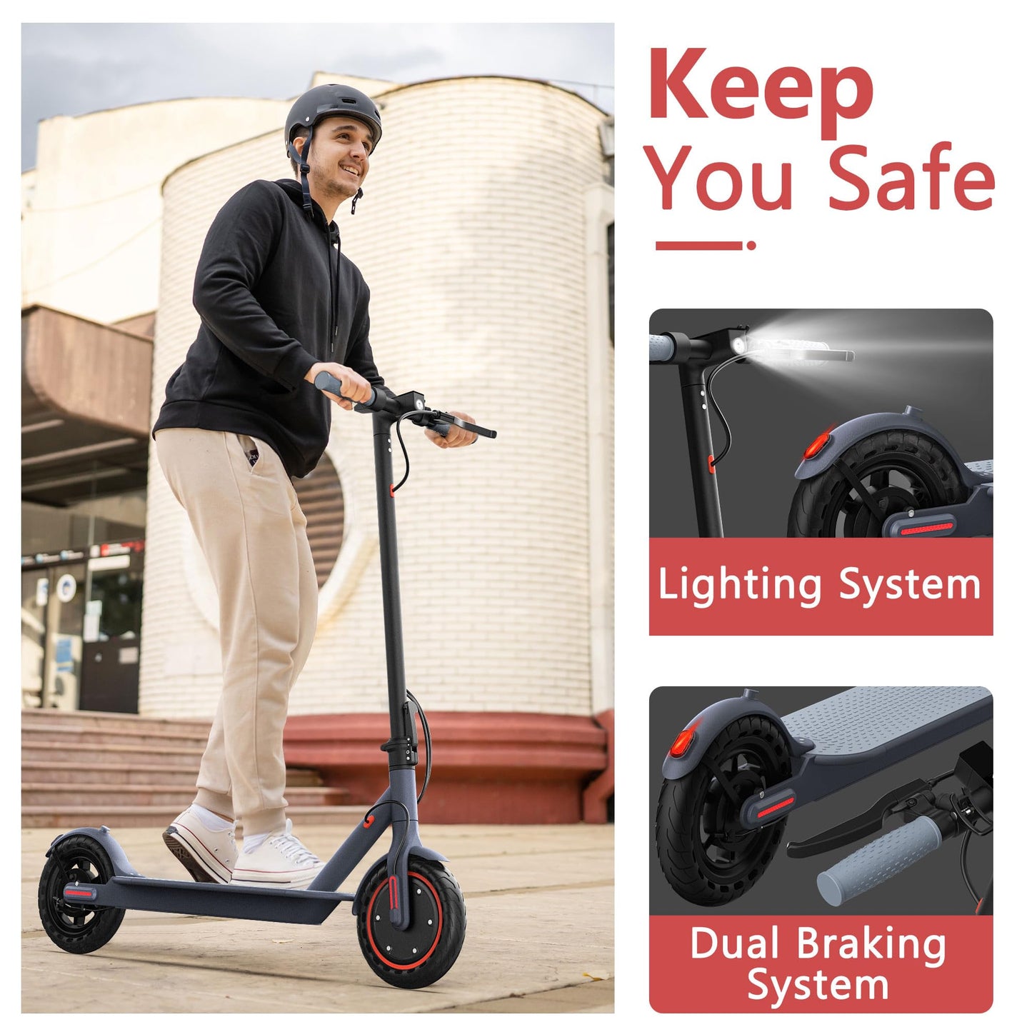 MAXSHOT Electric Scooter for Adults, 8.5"/10" Tires, 19/22Mph, 350W/500W Motor, 21-28 Miles Range, Folding E-Scooter with Dual Suspension,APP(V1/SPRO/MAX) (V1-Sportscooter-7.8Ah)