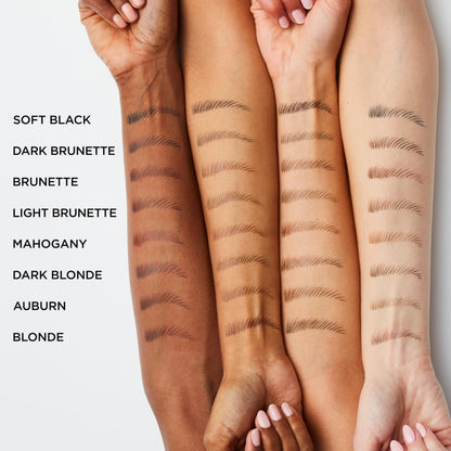 L'Oreal Paris Faux Brow, Hair-Like, Filling Eyebrow Pen with Double-Brush Tip, Fast & Precise Eyebrow Makeup, Light Brunette, 0.04 Fl Oz