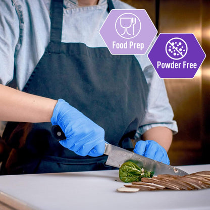 MED PRIDE Disposable Multipurpose Hand Protection Nitrile-Vinyl Blend Exam Gloves, Medium 100 - Powder, Latex & Rubber Free - Single Use Non-Sterile Protective Gloves