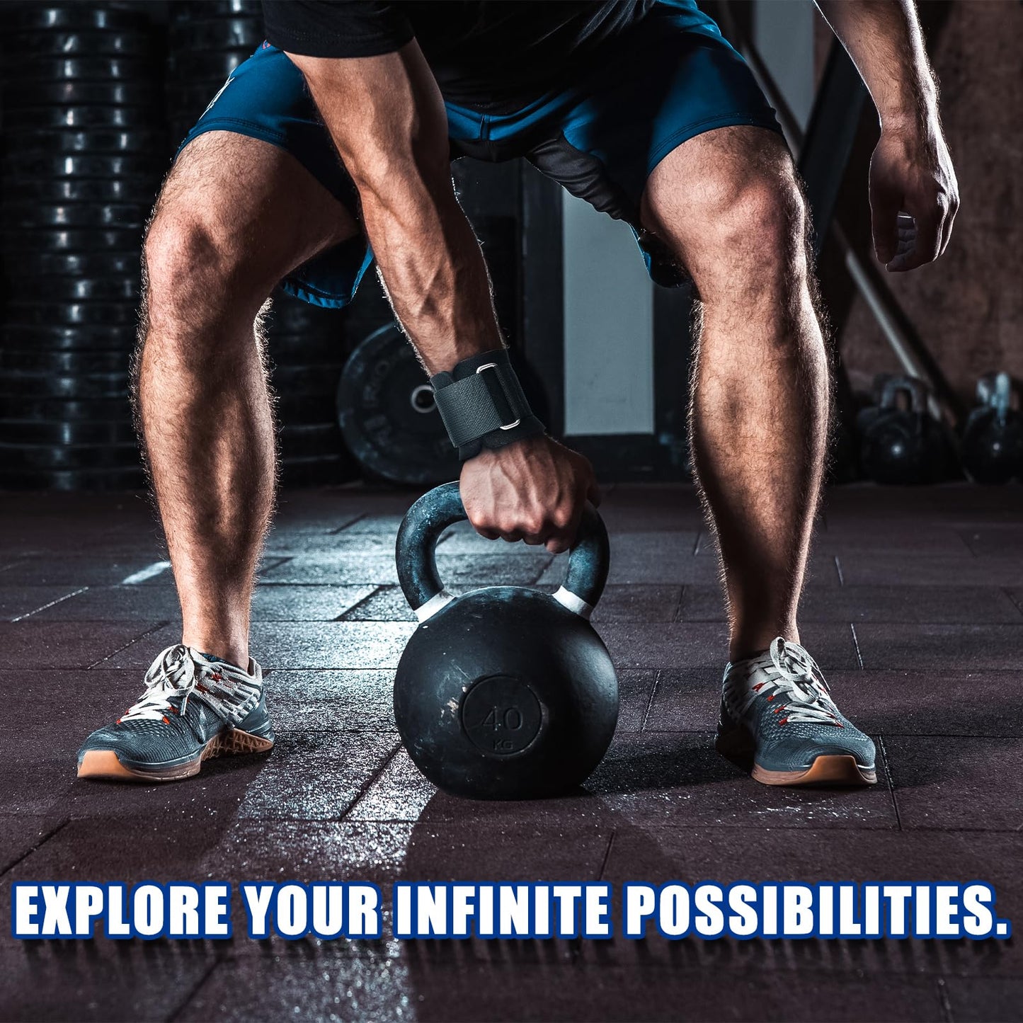 RitFit Wrist Wraps, Wrist Straps for Weightlifting, Wrist Support for Working Out, Bodybuilding, MMA, Powerlifting, Strength Training, Men & Women, Black