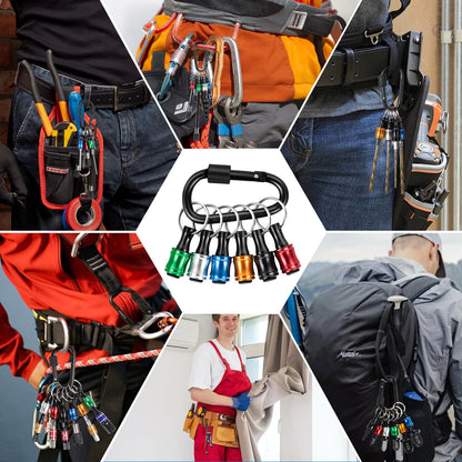 12PCS Bit Holders 1/4 Socket, Hex Shank Screwdriver Bit Holder for Impact Driver Drill Bit Keychain Extension Bar Quick Release Easy Change, Screwdriver Bit Holders for Tools & Home Improvement Gift