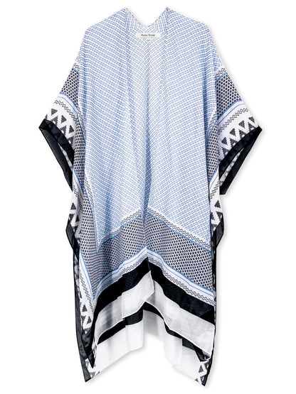 Moss Rose Women's Beach Cover up Swimsuit Kimono with Bohemian Floral Print, Loose Casual Resort Wear