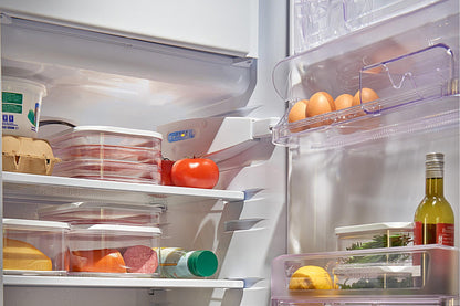 Mepal Modula Rounded Food Storage Box with Lid Set of 3 | Ideal for Cold Cuts, Cheese, and More | Stackable design | Transparent Framed Lid | BPA-Free, Nordic White (17oz/500ml)